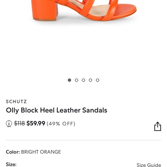 SCHUTZ
Olly Block Heel Leather Sandals - Picture 5 of 7